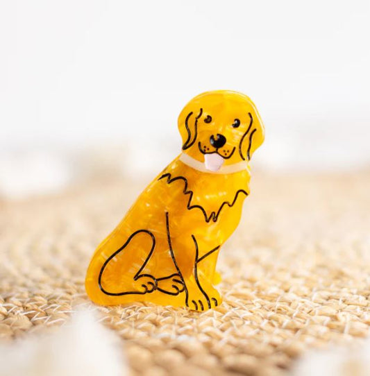 Golden Retriever Dog Pattern Claw Clip