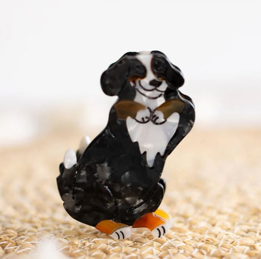 Bernese Mountain Dog Pattern Claw Clip